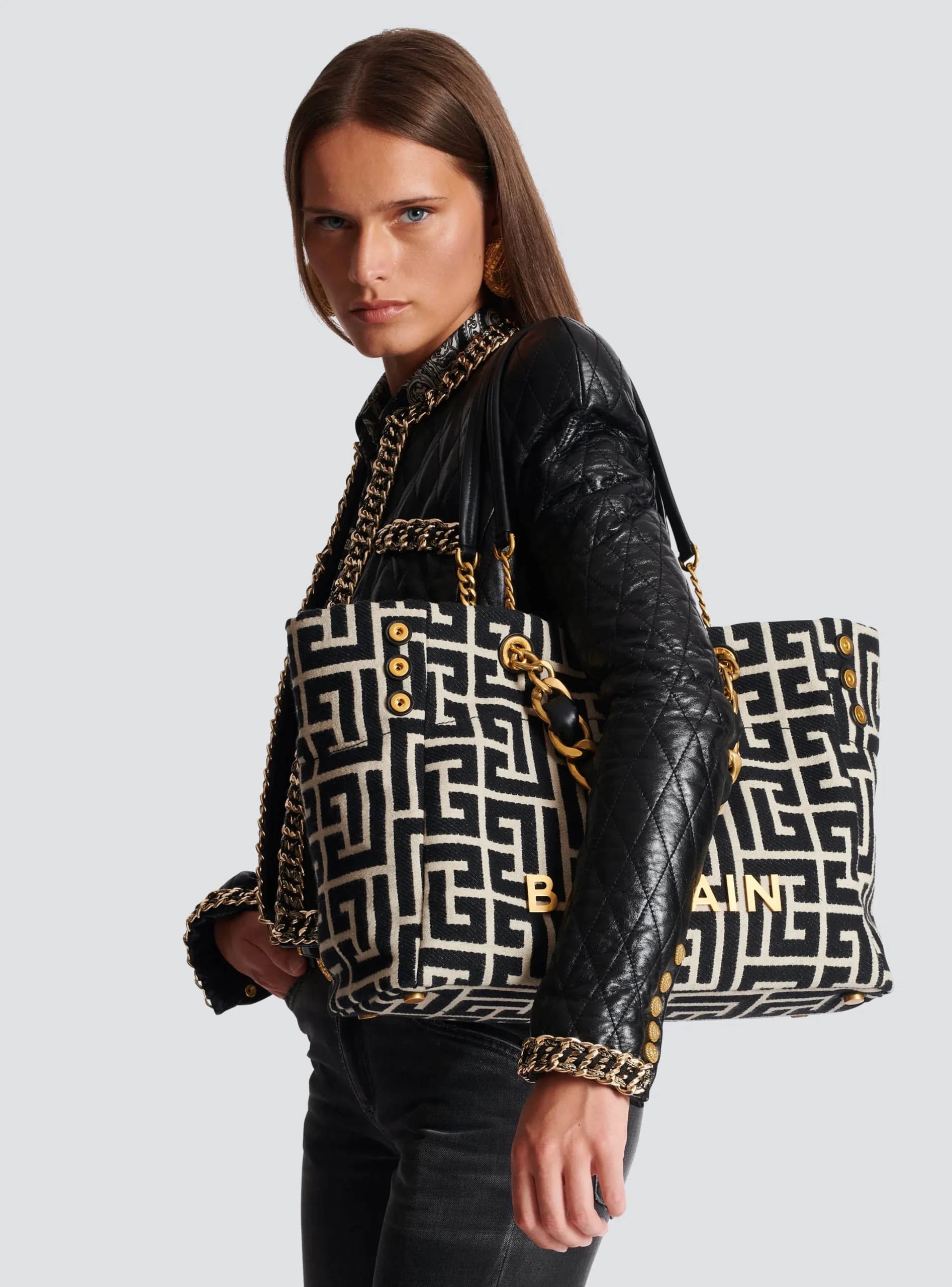 New 1945 Soft Monogrammed Jacquard Tote Bag Women Tote Bags|Shoulder Bags