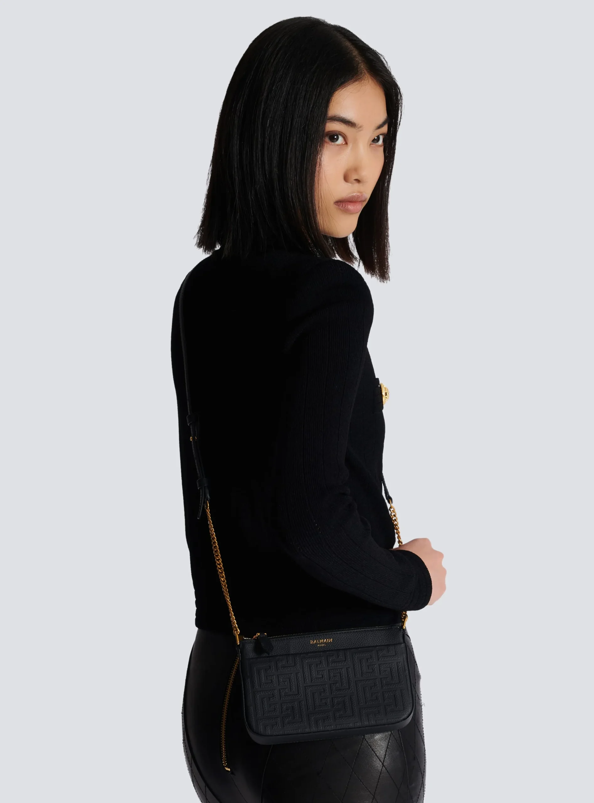 Discount 1945 Soft Zipped Mini Bag In Embossed Grained Calfskin With A PB Labyrinth Monogram Women Mini Bags|Crossbody Bags