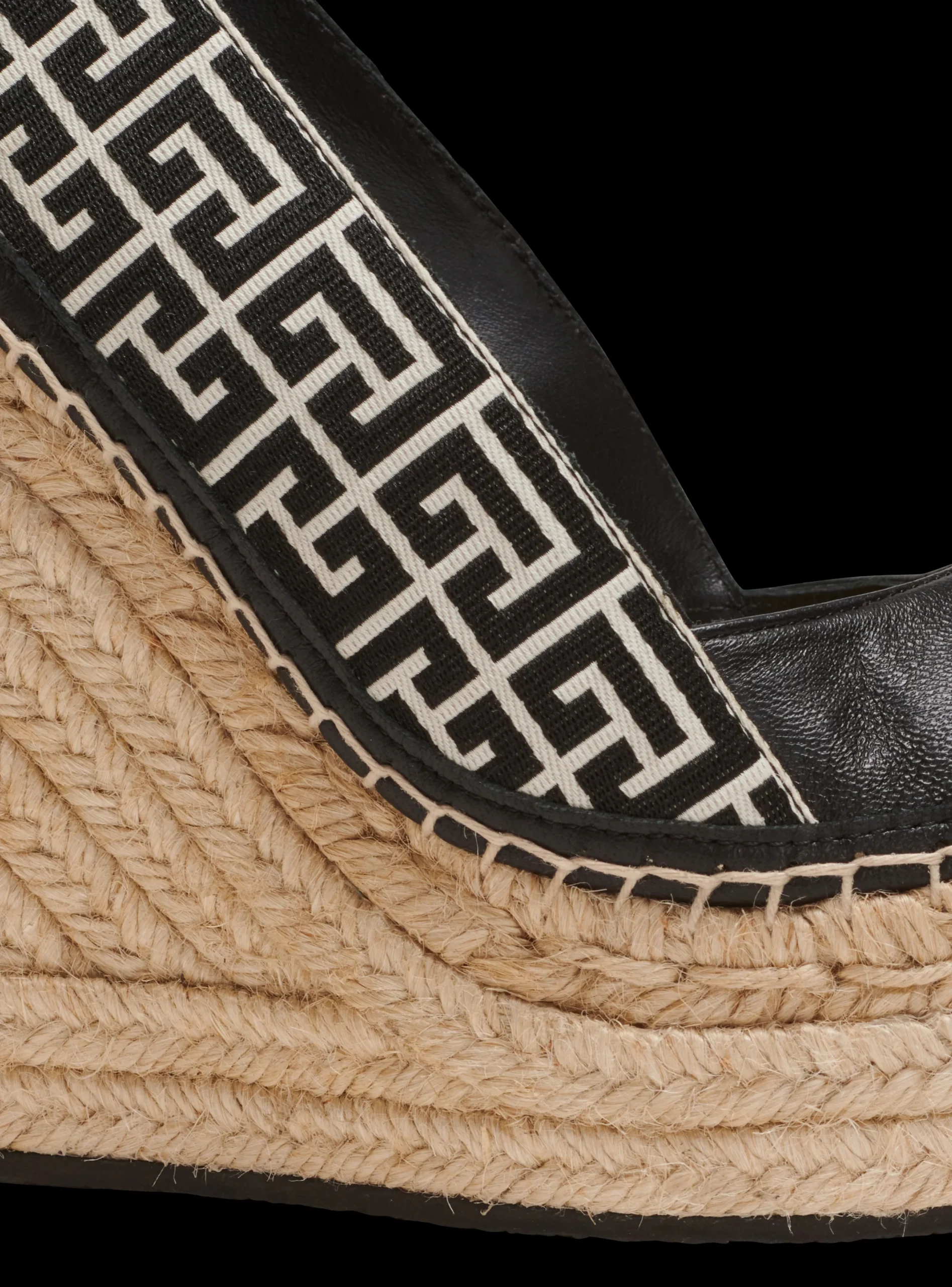 Best Alex Monogram Jacquard And Leather Espadrilles Women High Heels & Pumps