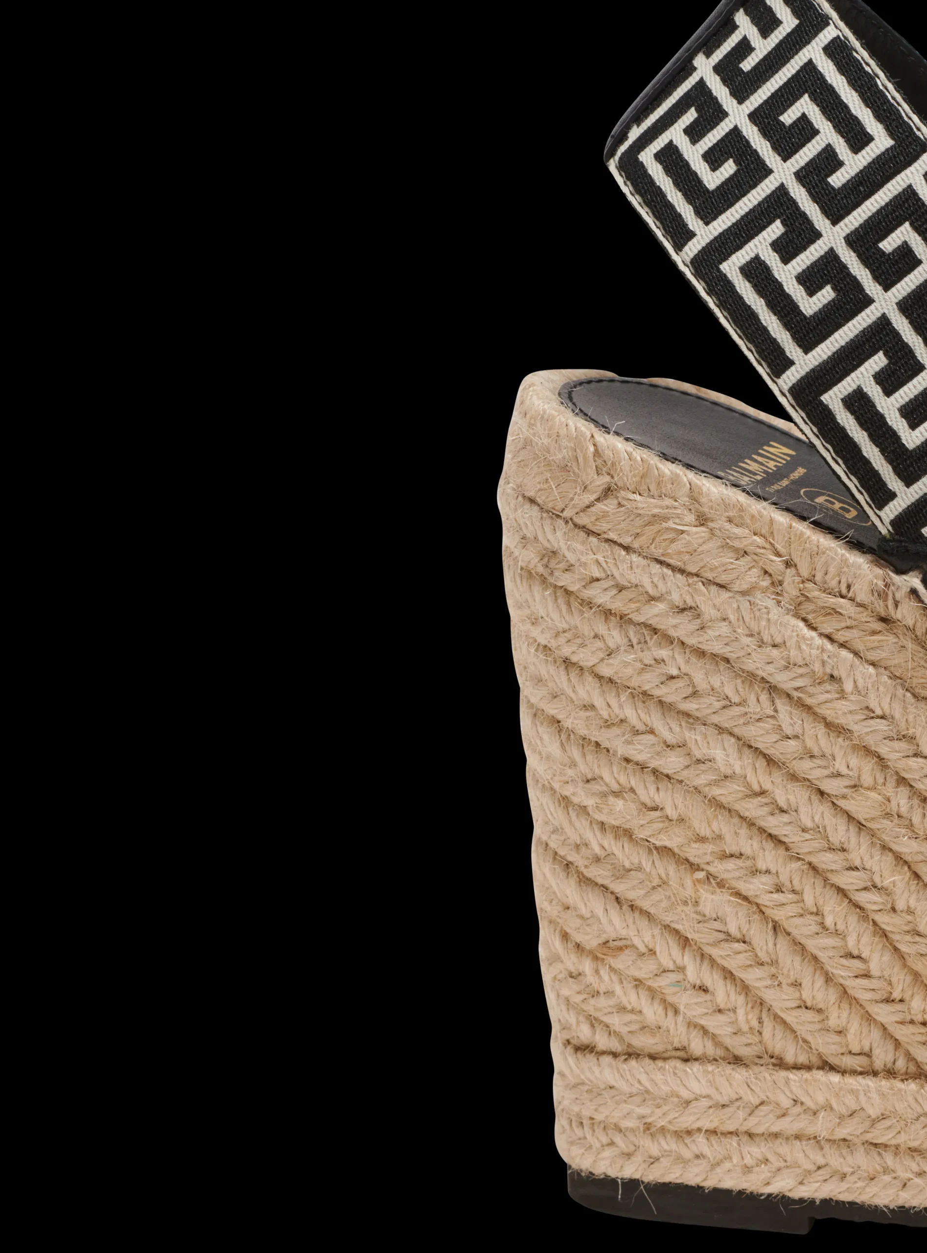 Best Alex Monogram Jacquard And Leather Espadrilles Women High Heels & Pumps