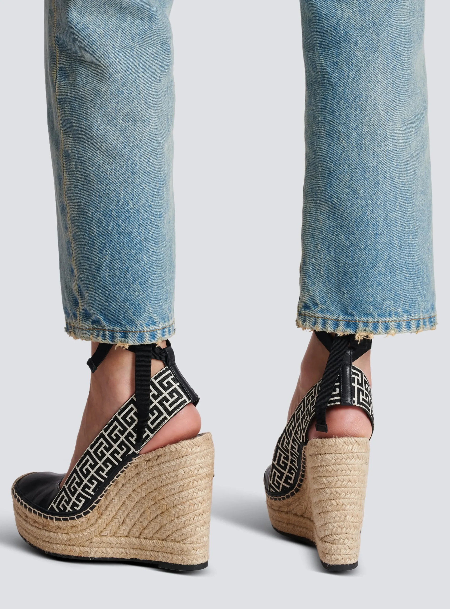 Best Alex Monogram Jacquard And Leather Espadrilles Women High Heels & Pumps