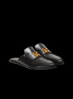 Cheap Ana Leather Mules Women Flat Shoes