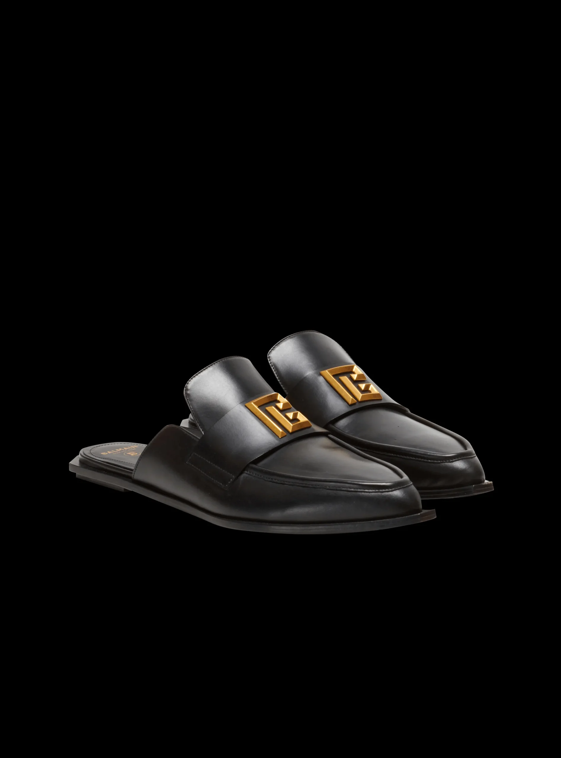 Cheap Ana Leather Mules Women Flat Shoes