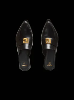 Cheap Ana Leather Mules Women Flat Shoes