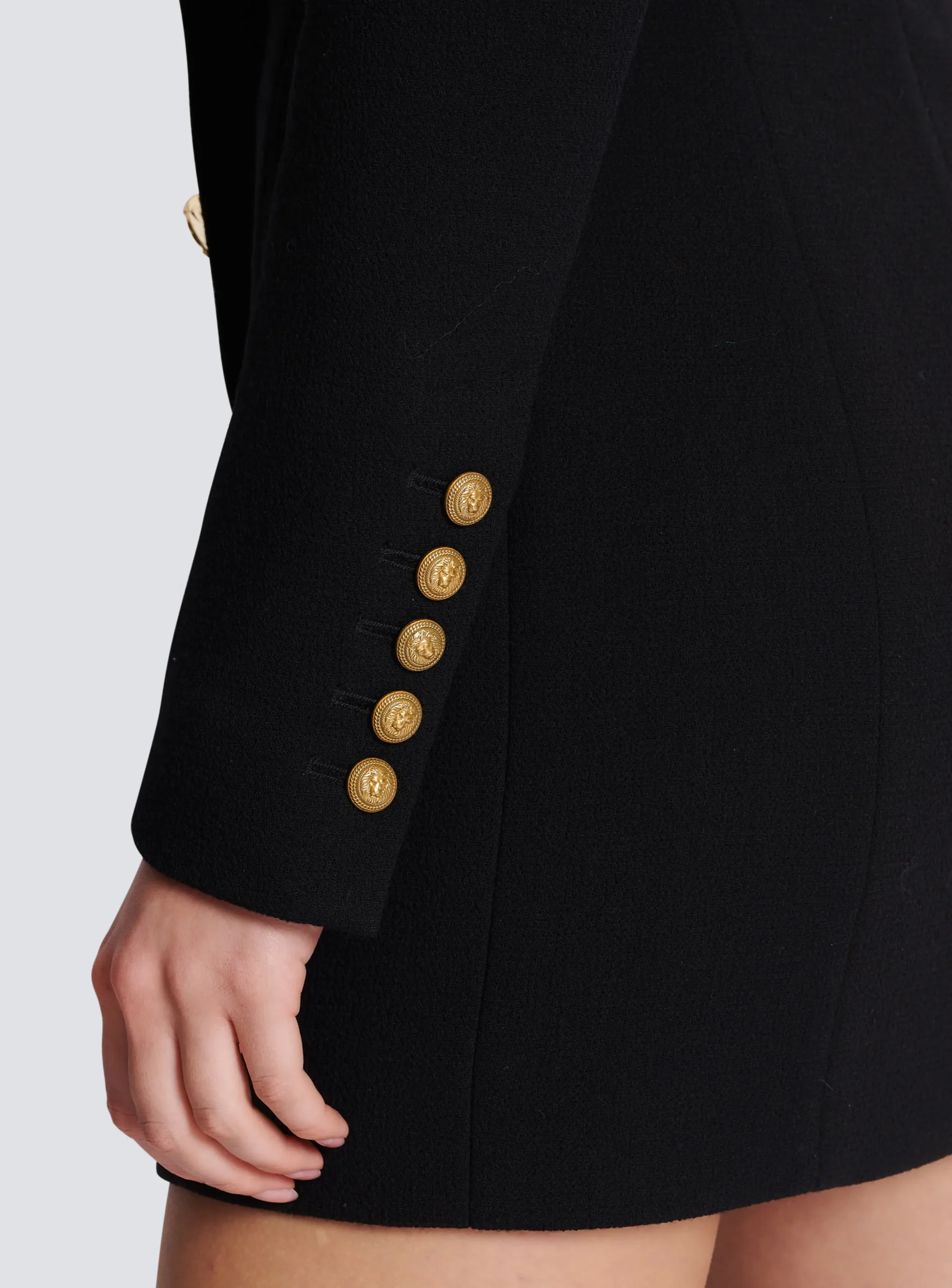 Shop Asymmetric Crepe Buttoned Dress Women Dresses