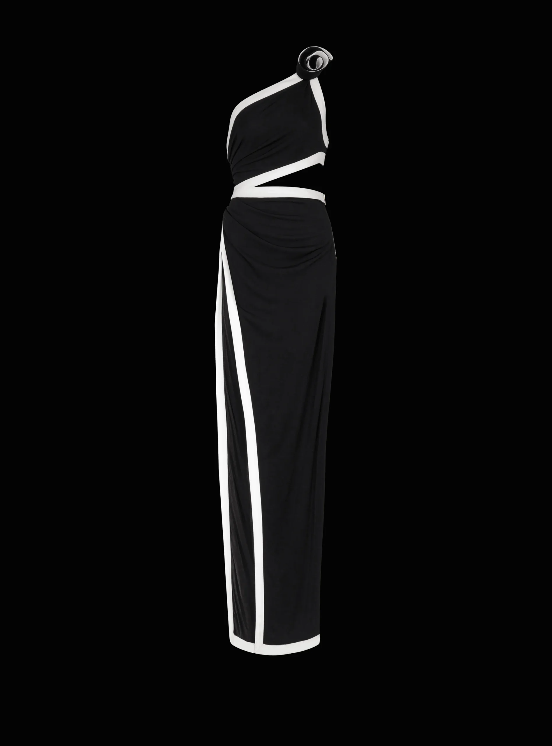 Outlet Asymmetric Dress With Rose Detail Women Dresses