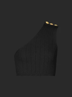 Flash Sale Asymmetric Knit Top With Buttons Women Knitwear|Tops And Shirts