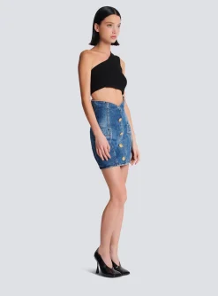 Flash Sale Asymmetric Knit Top With Buttons Women Knitwear|Tops And Shirts