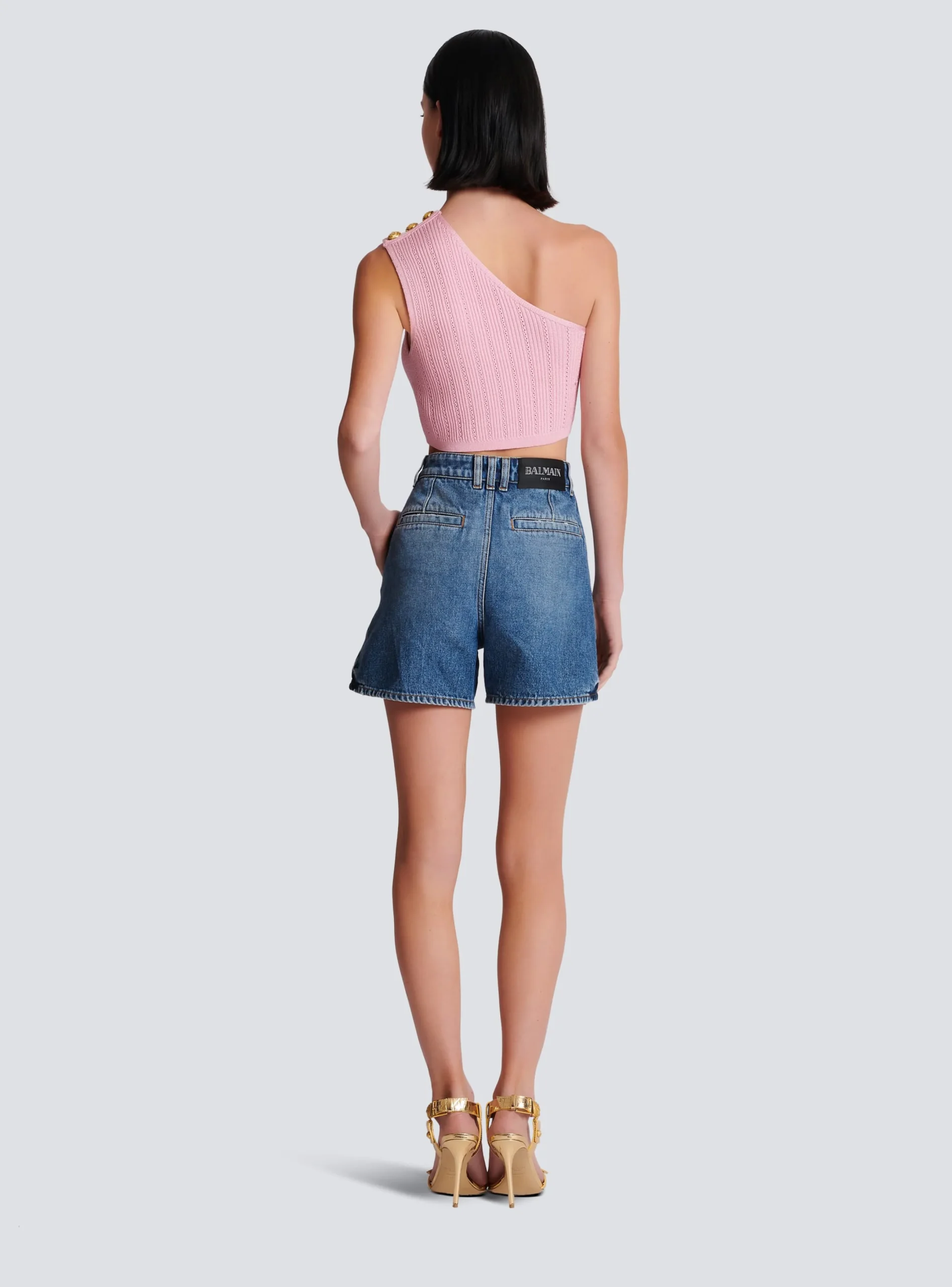 Fashion Asymmetric Knit Top With Buttons Women Knitwear|Tops And Shirts