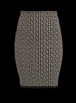 Cheap Bicolor Jacquard Knit Skirt Women Skirts