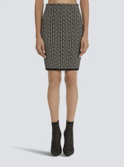 Cheap Bicolor Jacquard Knit Skirt Women Skirts