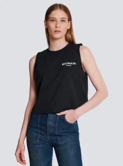 Cheap Flocked Tank Top Women T-Shirts