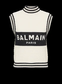 Hot Monogrammed Bouclette Knit Top Women Knitwear|Tops And Shirts