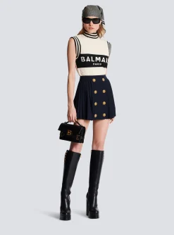 Hot Monogrammed Bouclette Knit Top Women Knitwear|Tops And Shirts