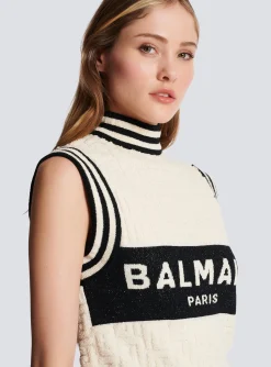 Hot Monogrammed Bouclette Knit Top Women Knitwear|Tops And Shirts