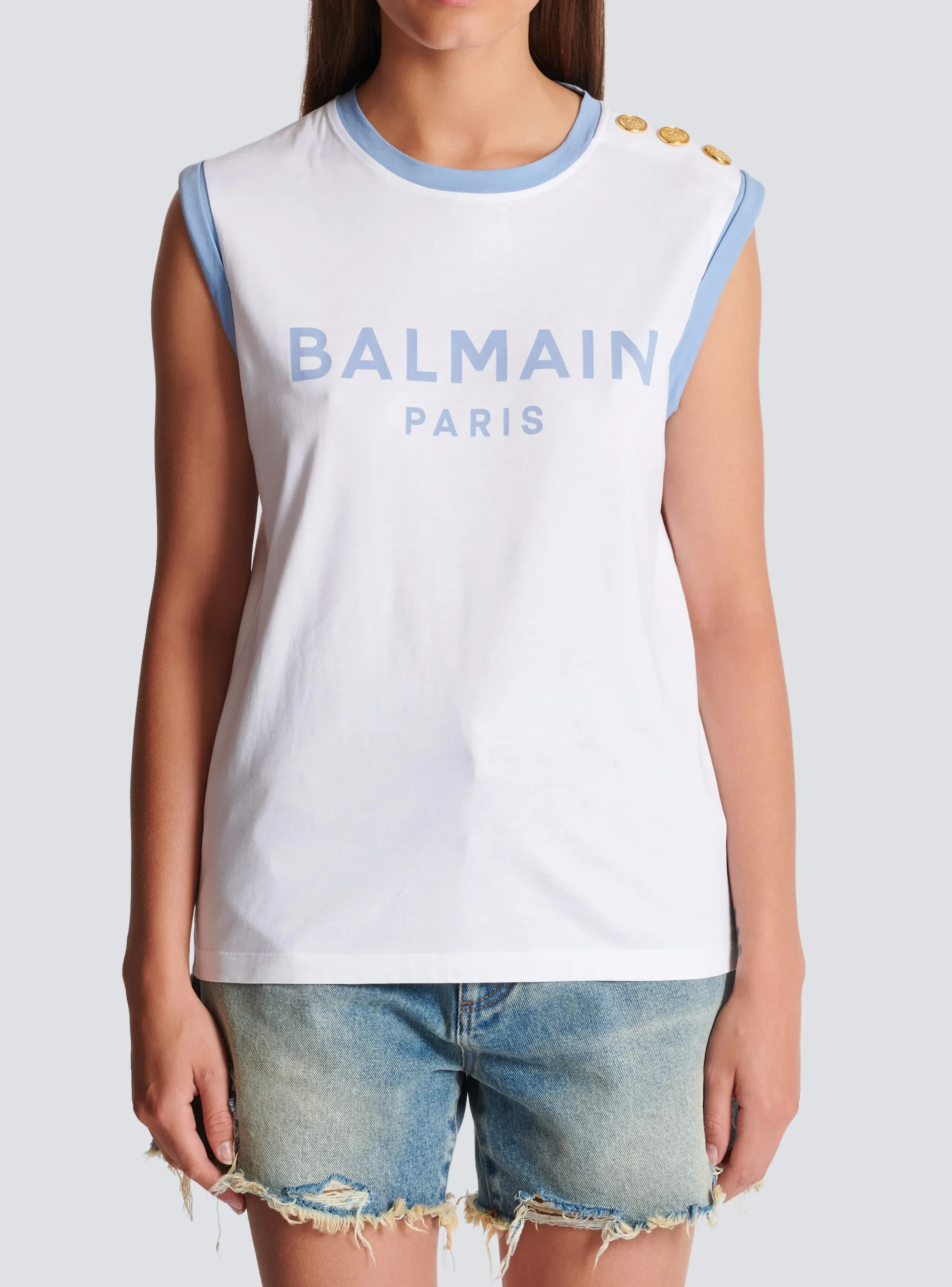 Store Paris 3-button Tank Top Women T-Shirts