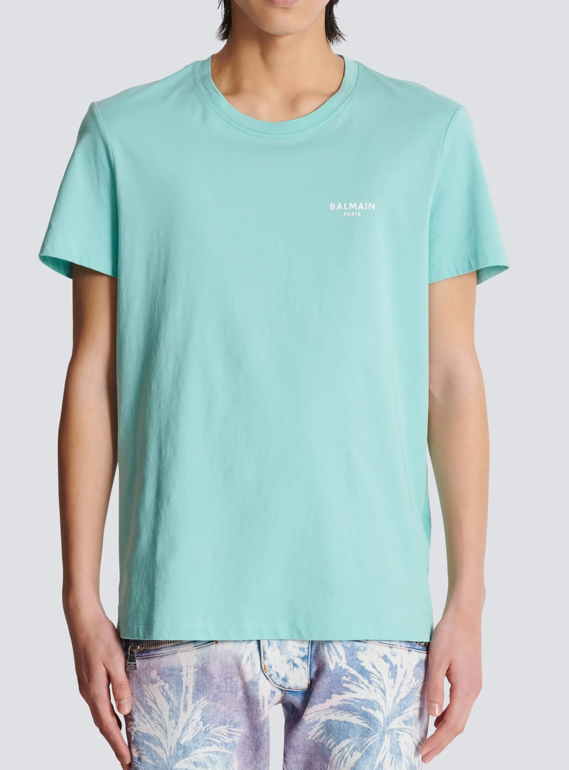Cheap Paris Flocked Short-sleeved T-shirt Sportswear|T-Shirts