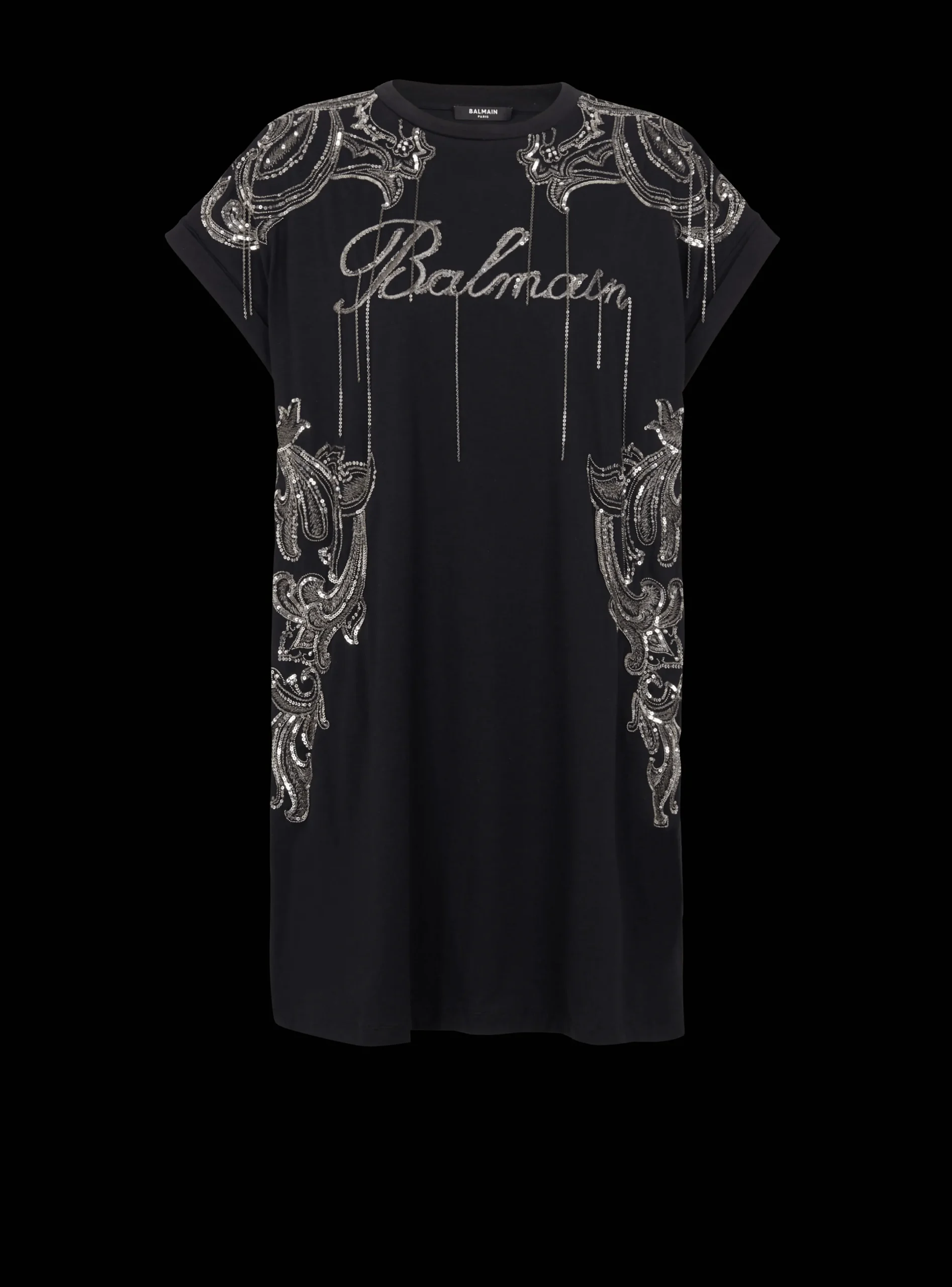Flash Sale Signature Chain Embroidered T-shirt Dress Women Dresses
