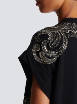 Flash Sale Signature Chain Embroidered T-shirt Dress Women Dresses