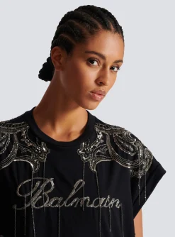 Flash Sale Signature Chain Embroidered T-shirt Dress Women Dresses