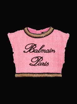 Store Signature Tweed And Chain Top Women Tops And Shirts