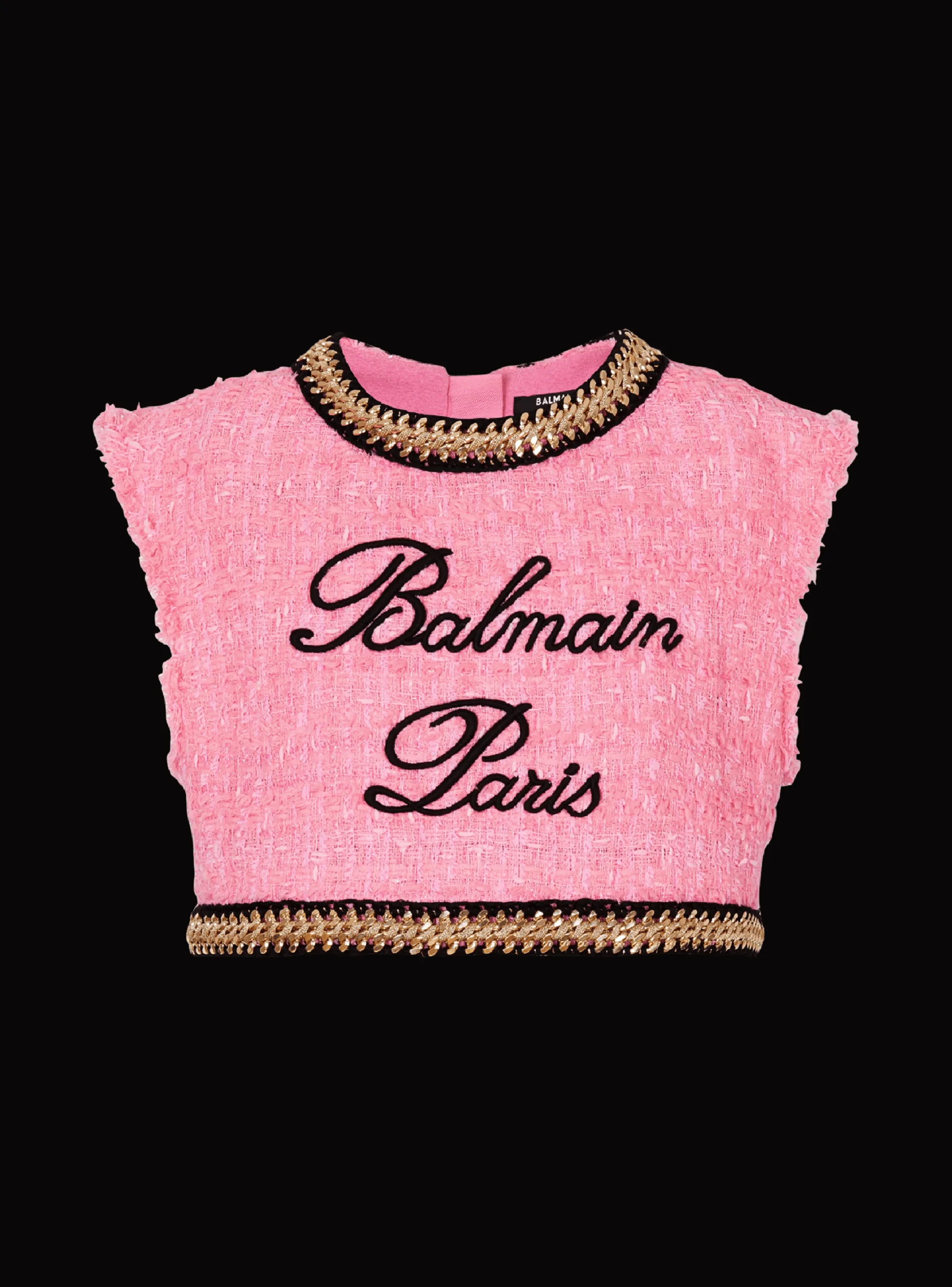 Store Signature Tweed And Chain Top Women Tops And Shirts