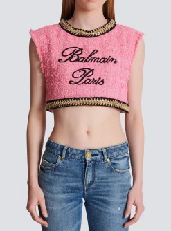 Store Signature Tweed And Chain Top Women Tops And Shirts
