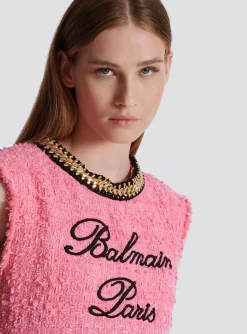 Store Signature Tweed And Chain Top Women Tops And Shirts