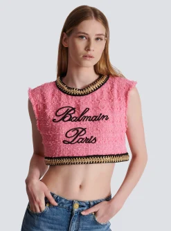 Store Signature Tweed And Chain Top Women Tops And Shirts