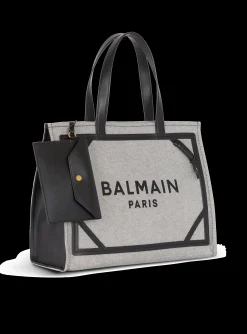 Store B-Army 42 Canvas And Smooth Leather Tote Bag Women Tote Bags|Handbags