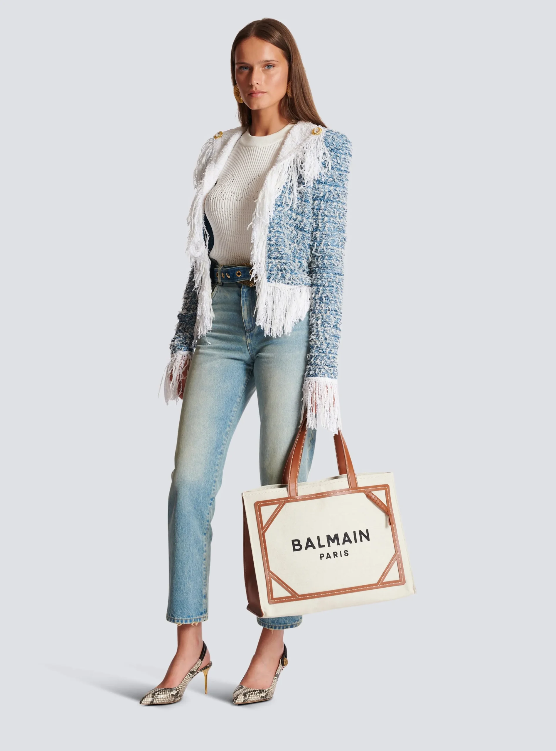Best B-Army 42 Canvas Tote Bag With Leather Details Women Tote Bags|B-Army Bags