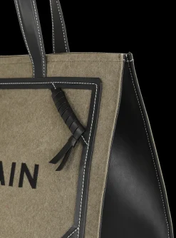 Discount B-Army 42 Canvas Tote Bag With Leather Details Women Tote Bags|B-Army Bags