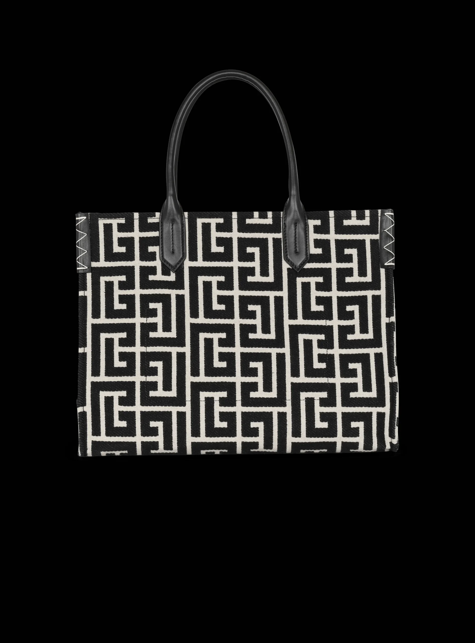Best B-Army 42 Monogrammed Jacquard And Leather Tote Bag Women Tote Bags|Shoulder Bags