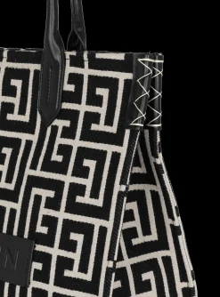 Best B-Army 42 Monogrammed Jacquard And Leather Tote Bag Women Tote Bags|Shoulder Bags