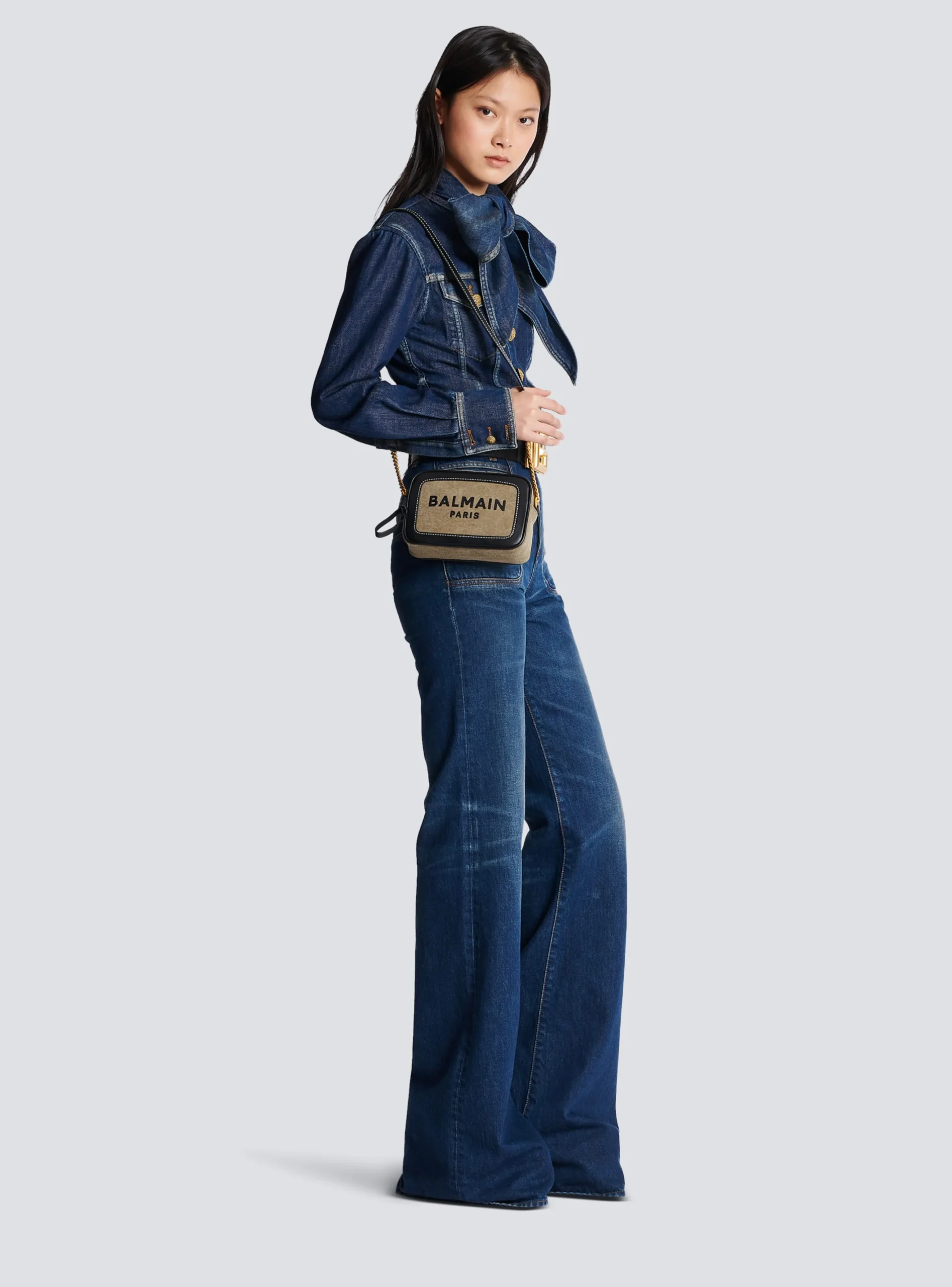 Discount B-Army Canvas And Leather Clutch Women Mini Bags|Shoulder Bags
