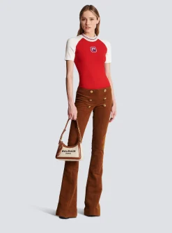 Fashion B-Army Canvas Bag With Leather Inserts Women Shoulder Bags|Handbags