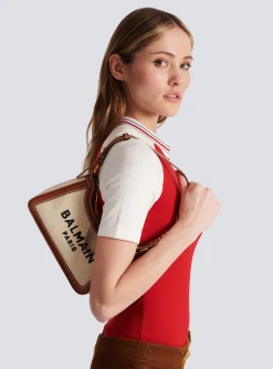 Fashion B-Army Canvas Bag With Leather Inserts Women Shoulder Bags|Handbags