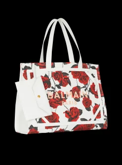 Flash Sale B-Army Medium Canvas Tote Bag With A Roses Print Women Shoulder Bags|B-Army Bags