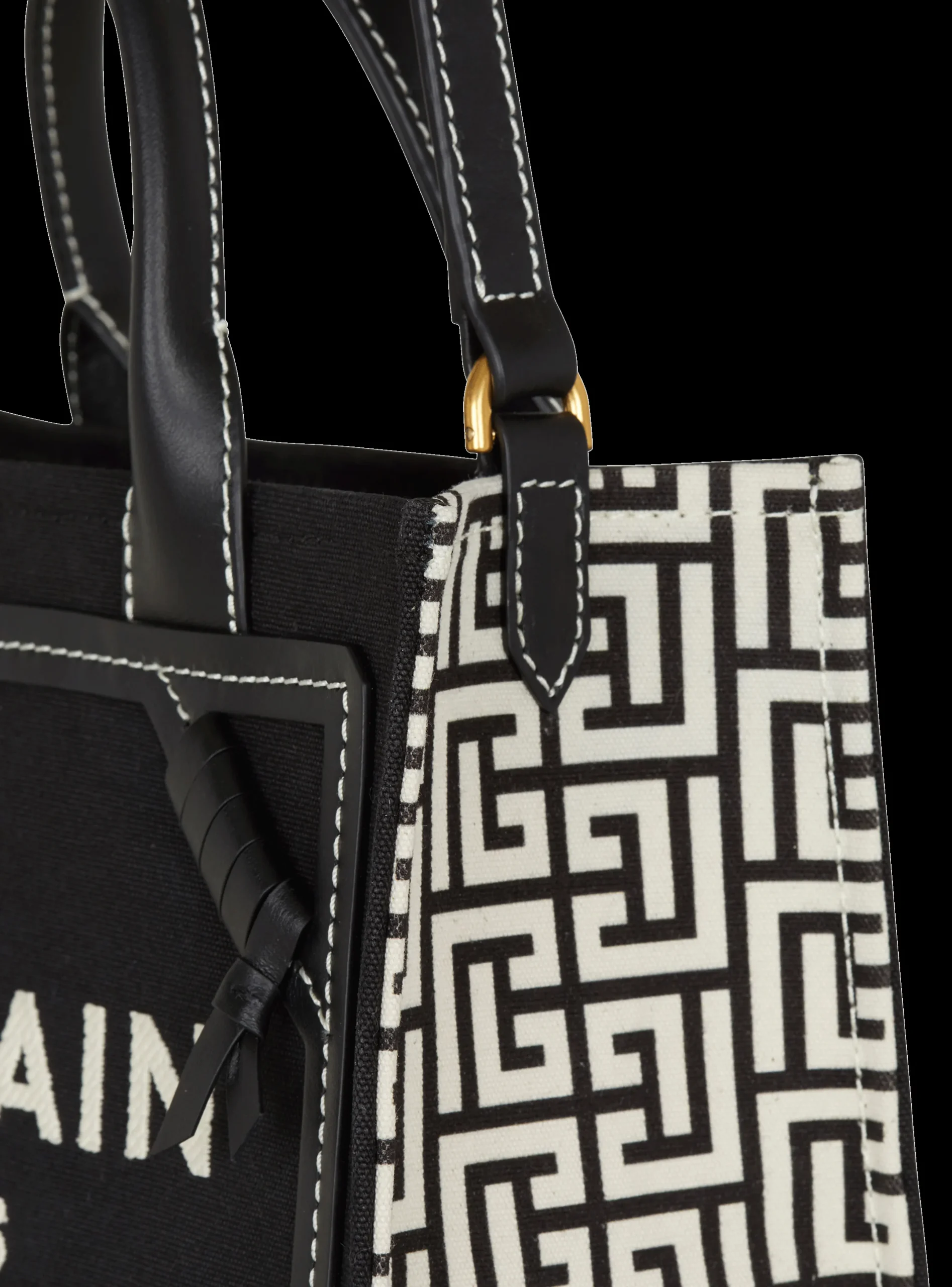 New B-Army Monogrammed Canvas And Smooth Leather Tote Bag Women Tote Bags|Shoulder Bags