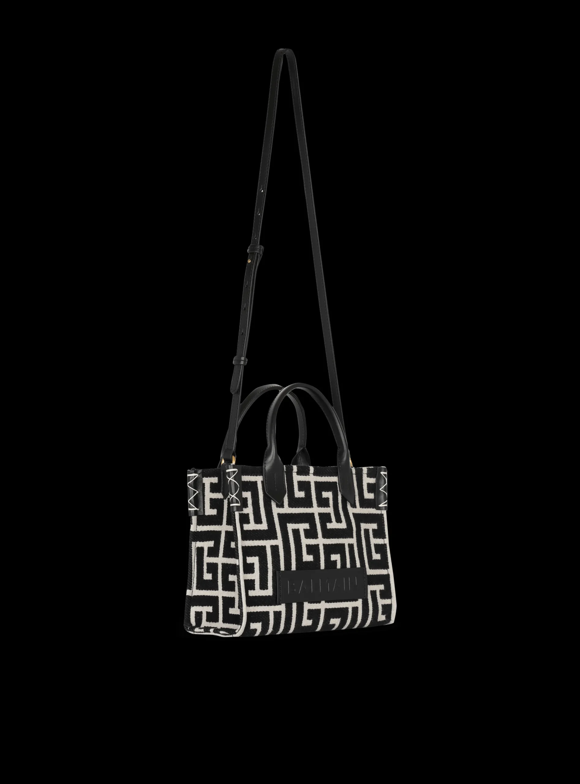 Best B-Army Monogrammed Jacquard And Leather Tote Bag Women Tote Bags|Shoulder Bags