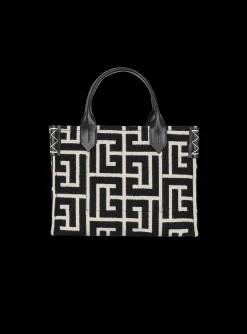 Best B-Army Monogrammed Jacquard And Leather Tote Bag Women Tote Bags|Shoulder Bags