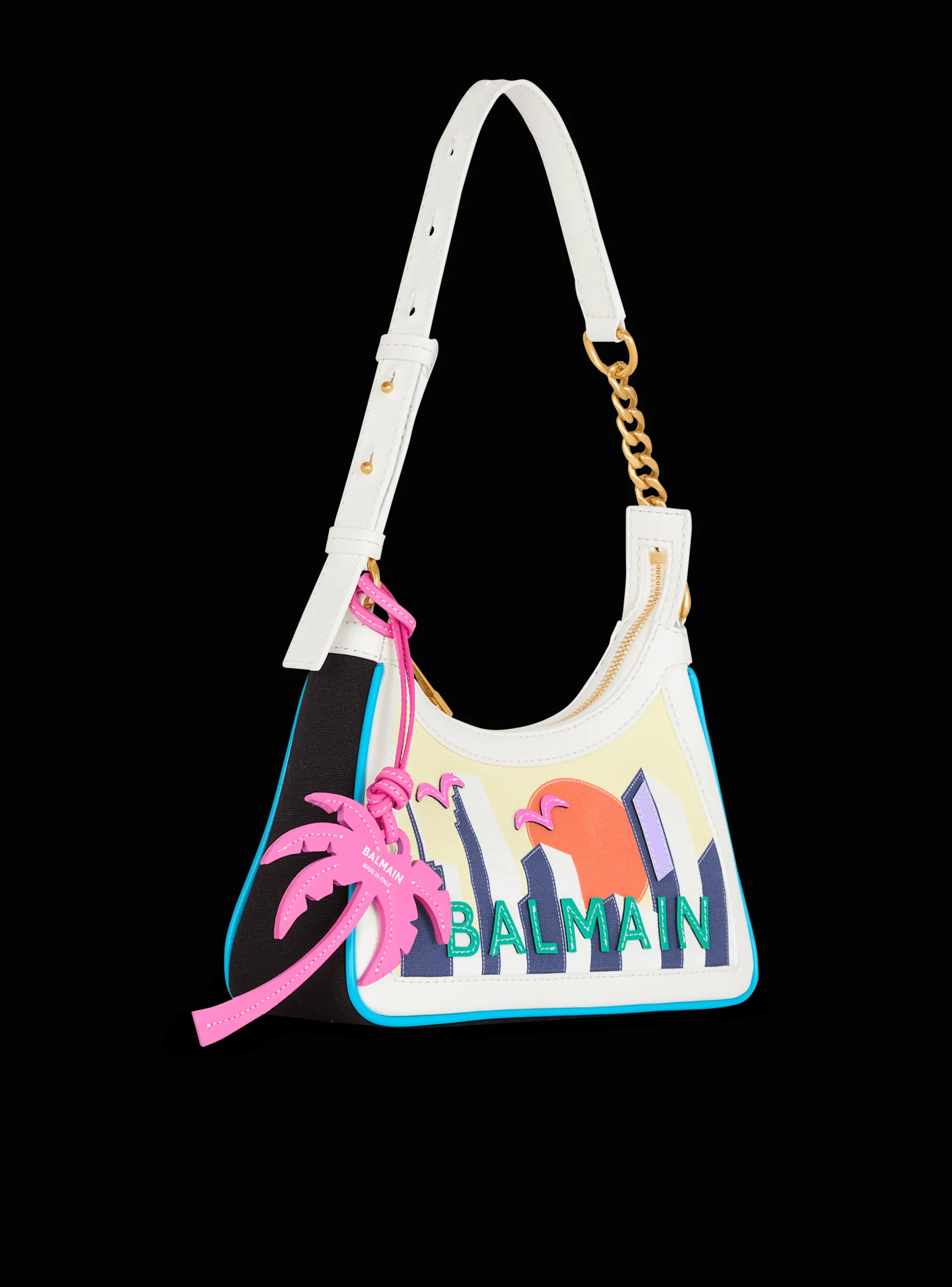 Cheap B-Army Shoulder Bag In Calfskin And Printed Postcard Canvas Women Shoulder Bags|B-Army Bags