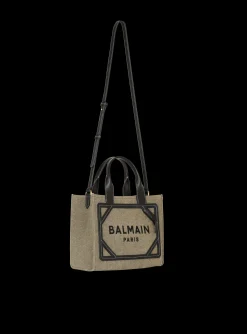 Best Sale B-Army Small Canvas Shopping Bag With Leather Inserts Women Tote Bags|Shoulder Bags