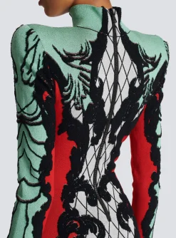 Outlet Baroque Jacquard Dress Women Knitwear|Dresses