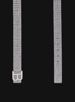 New B-Belt In Perforated Monogrammed Leather Belts