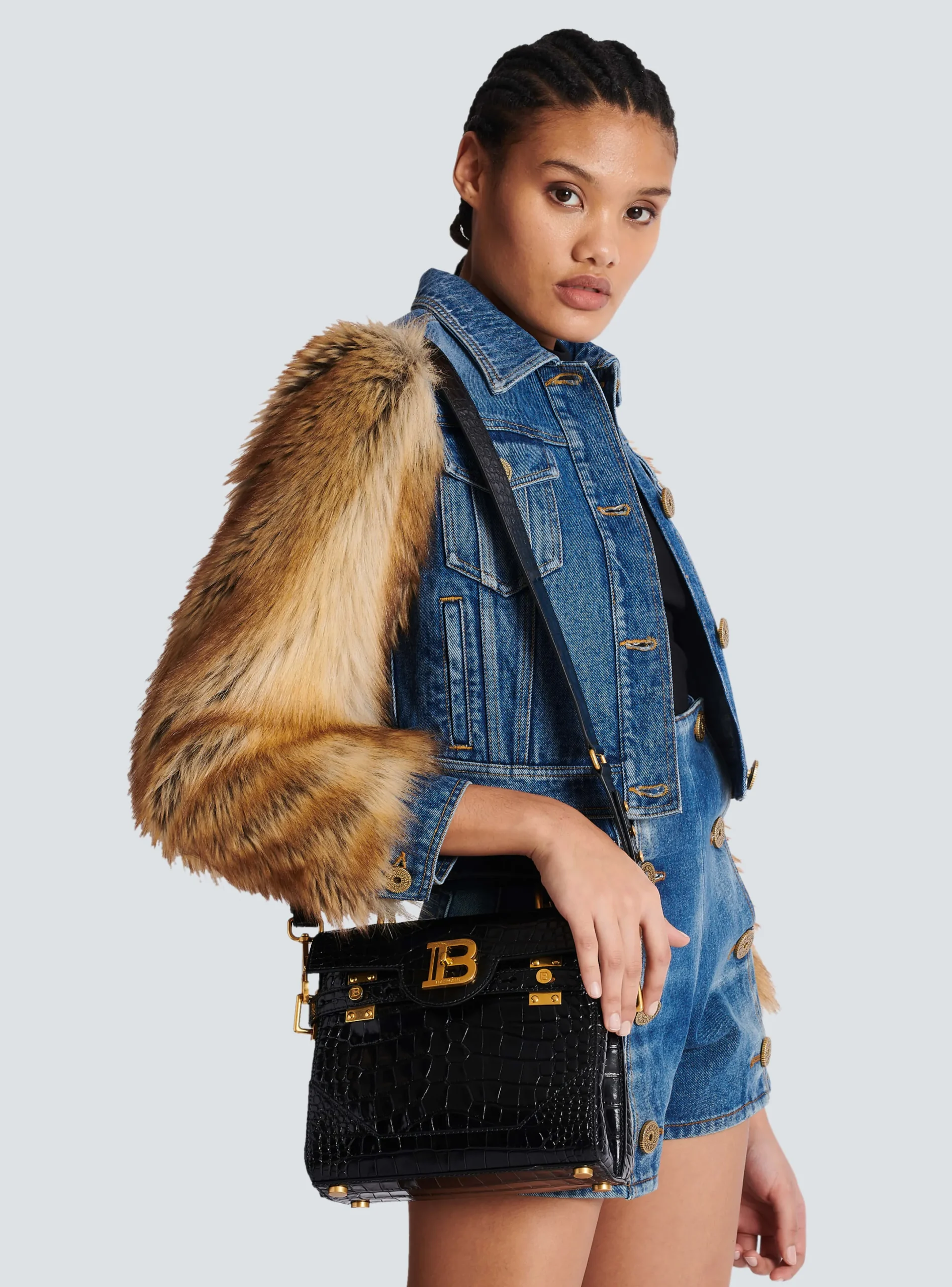 Discount B-Buzz 23 Bag In Crocodile-print Leather Women Shoulder Bags|Crossbody Bags