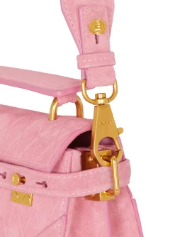 Best B-Buzz 19 Bag In Grid Embossed Suede Leather Bags