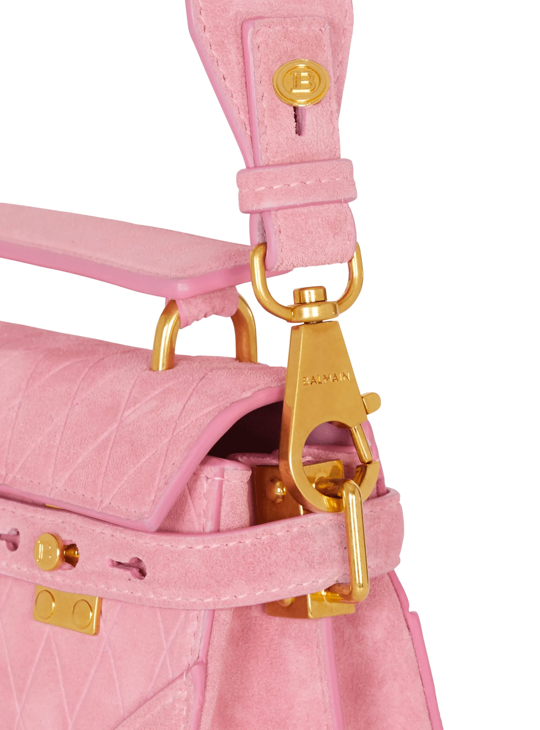 Best B-Buzz 19 Bag In Grid Embossed Suede Leather Bags