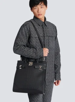 Discount B-Buzz 36 Monogrammed Canvas And Leather Tote Bag Bags And Backpacks