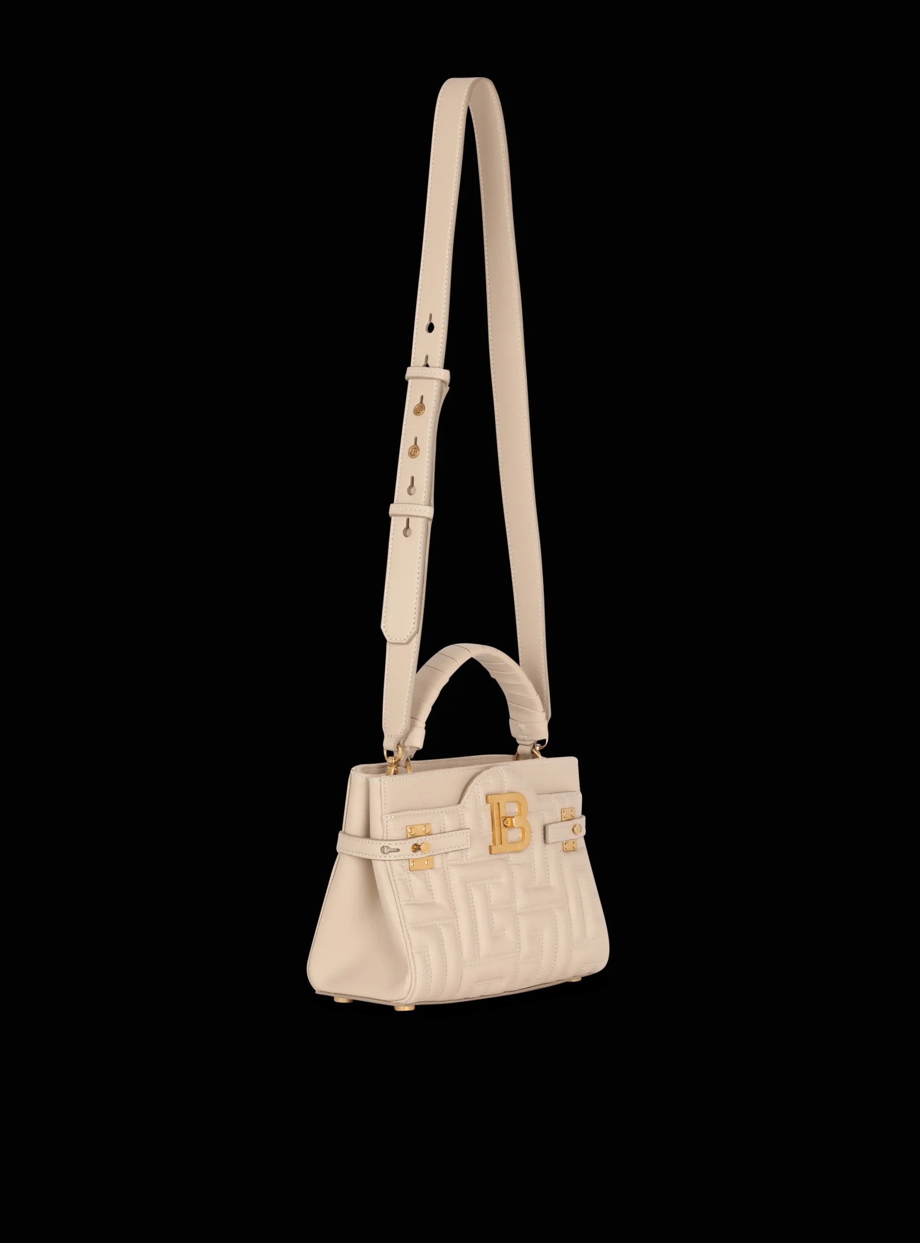 Shop B-Buzz 22 Top Handle Bag In Monogram Quilted Leather Women Shoulder Bags|Crossbody Bags